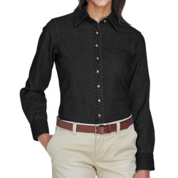 Chemise en denim à manches longues pour femmes