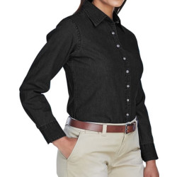 Chemise en denim à manches longues pour femmes