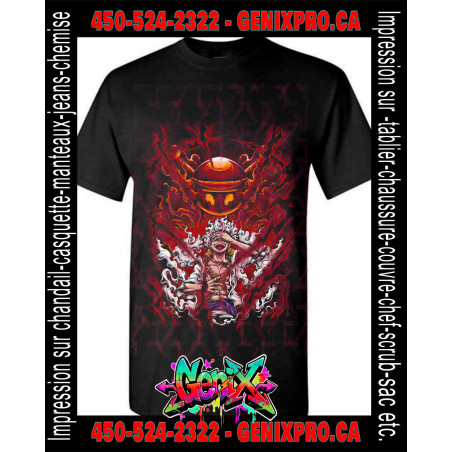TSHIRT One Piece Luffy Gear 5 ET le Dieu du Soleil Nika