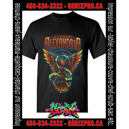 T-Shirt Asking Alexandria – Phénix et Serpent Mythique