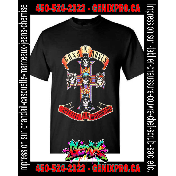 T-shirt Guns N' Roses - La Croix Mythique d'un Album Légendaire