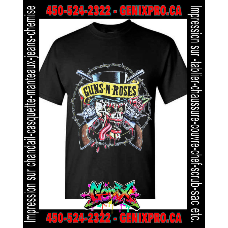 T-shirt Guns N' Roses - L'Univers Décalé du Rock'n'Roll Circus
