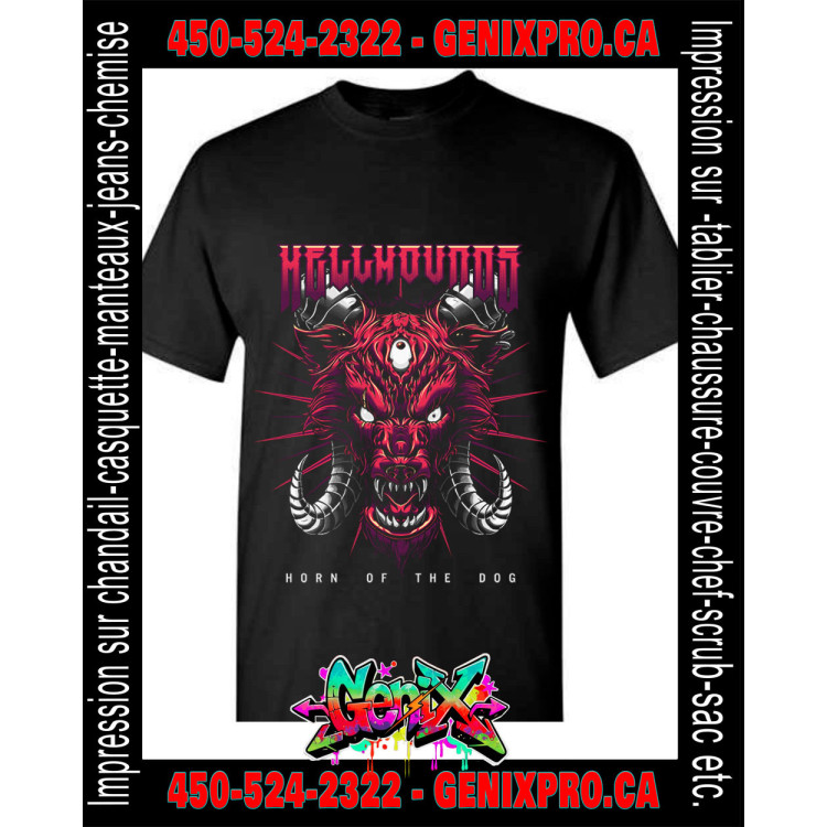 T-shirt Hellhound Black Tee - The Mythological Fury of Visceral Metal