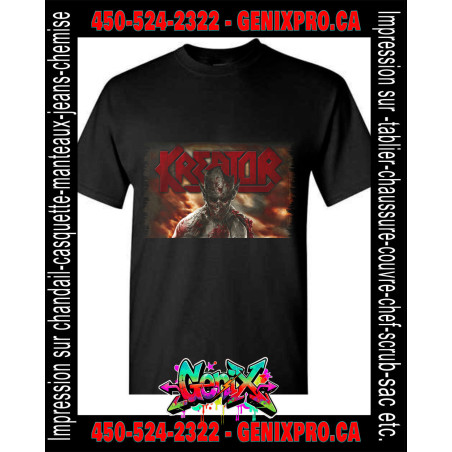 T-shirt Kreator Black Tee - The Apocalyptic Gods of Violence Design