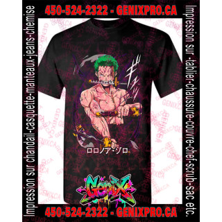 TSHIRT One Piece Roronoa Zoro style Santoryu